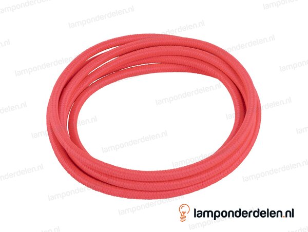 Strijkijzersnoer fluorescerend roze - 2 x 0,75 mm²