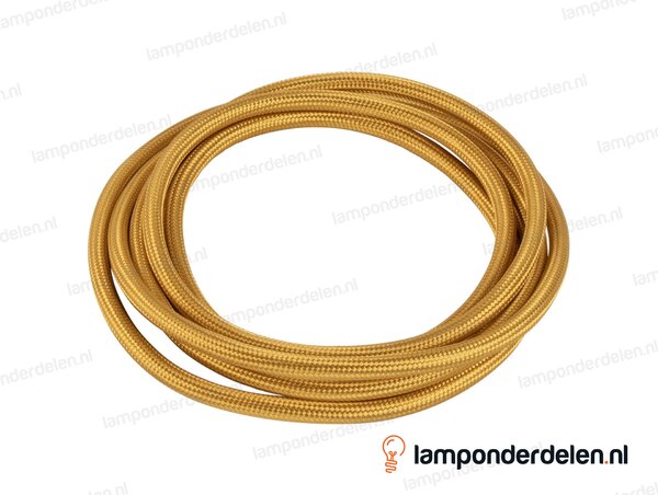 Strijkijzersnoer goud - 2 x 0,75 mm²