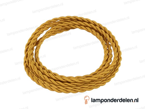 Strijkijzersnoer goud gedraaid - 2 x 0,75 mm²