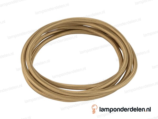 Strijkijzersnoer oud goud - 2 x 0,75 mm²