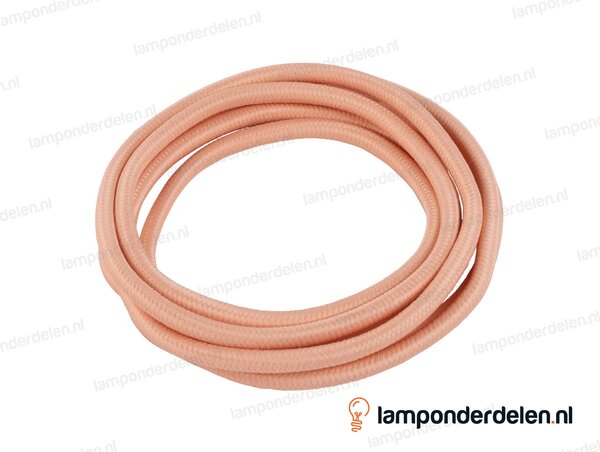 Strijkijzersnoer zalmroze - 2 x 0,75 mm²
