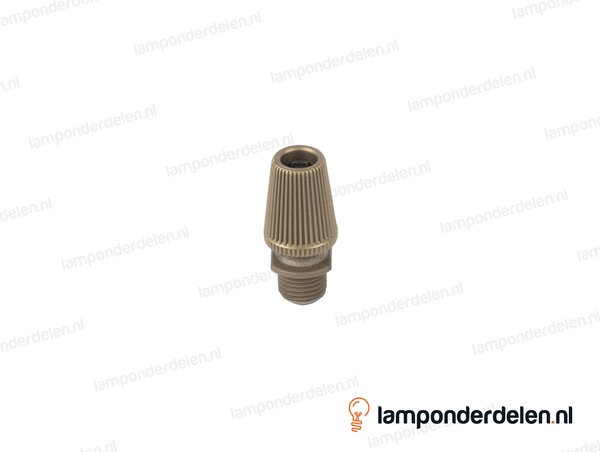 Trekontlaster kunststof goud 2-delig - lengte schroefdraad 8 mm - buitendraad M10x1