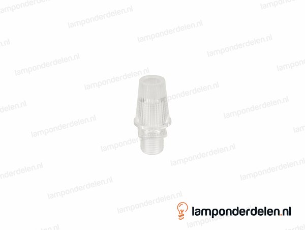 Trekontlaster kunststof transparant 2-delig - lengte schroefdraad 8 mm - buitendraad M10x1