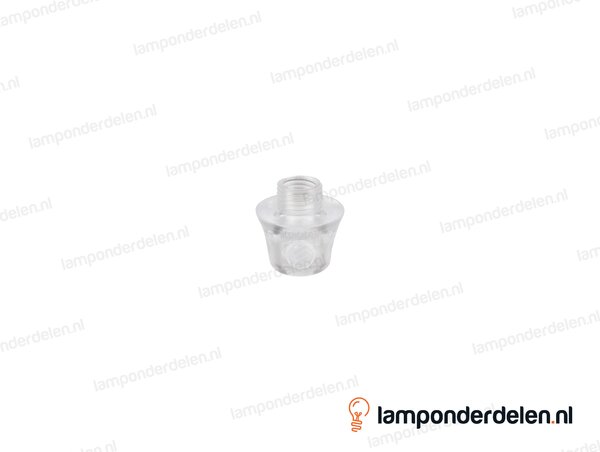 Trekontlaster kunststof transparant conisch - lengte schroefdraad 6 mm - buitendraad M10x1