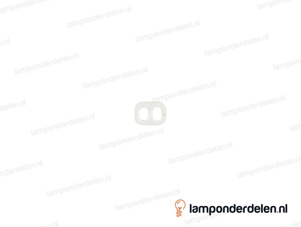 Trekontlaster kunststof wit 2-gaats - geschikt voor plat snoer