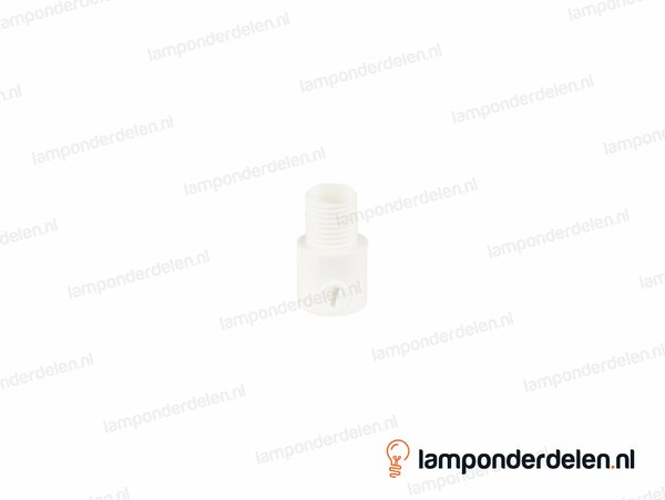 Trekontlaster kunststof wit - lengte schroefdraad 10 mm - buitendraad M10x1