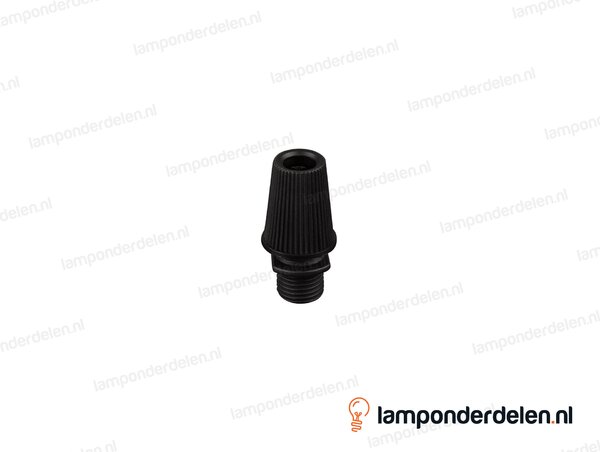 Trekontlaster kunststof zwart 2-delig - lengte schroefdraad 8 mm - buitendraad M10x1