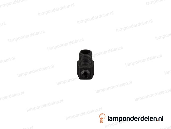 Trekontlaster kunststof zwart hoekig - lengte schroefdraad 8 mm - buitendraad M10x1