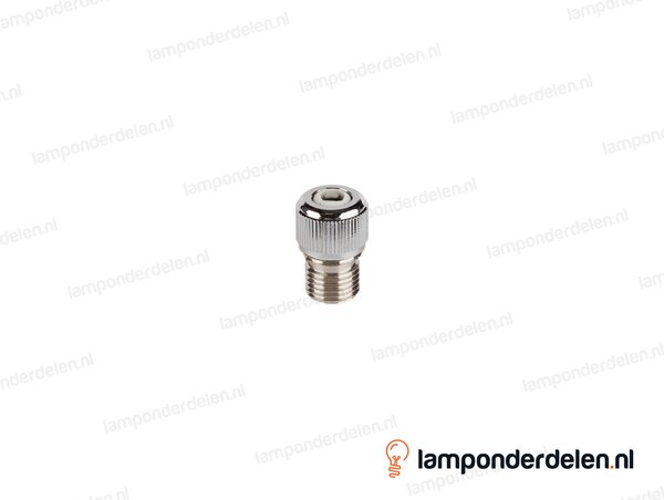 Trekontlaster messing chroomkleurig 3-delig - lengte schroefdraad 7 mm - buitendraad M10x1