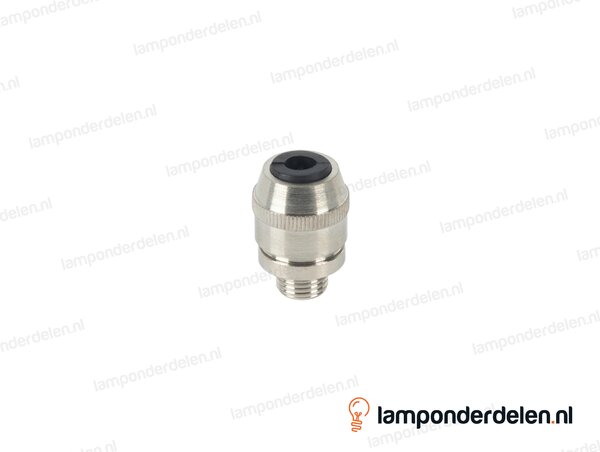 Trekontlaster messing nikkelkleurig conisch - lengte schroefdraad 6 mm - buitendraad M10x1