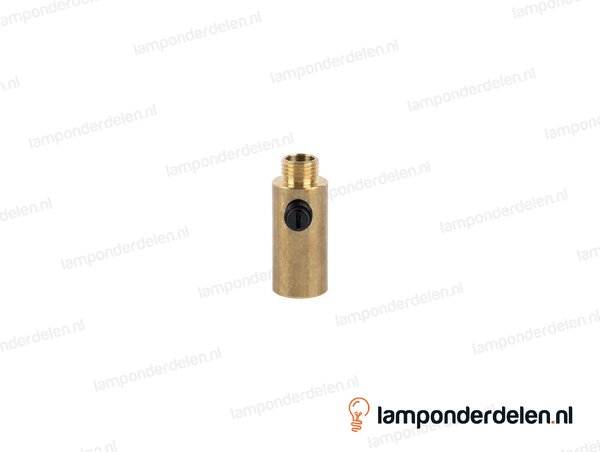 Trekontlaster messing verlengstuk - binnendraad en buitendraad M10x1