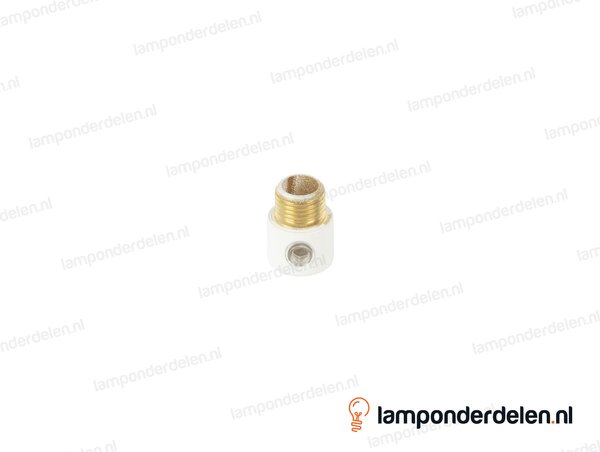 Trekontlaster messing wit - lengte schroefdraad 7 mm - buitendraad M10x1