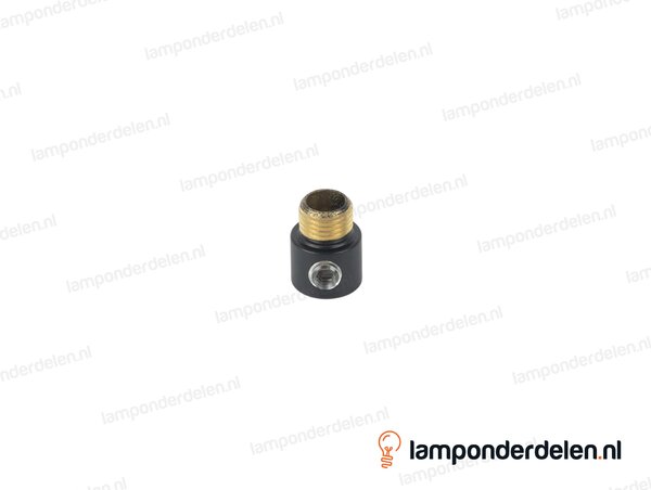 Trekontlaster messing zwart - lengte schroefdraad 7 mm - buitendraad M10x1