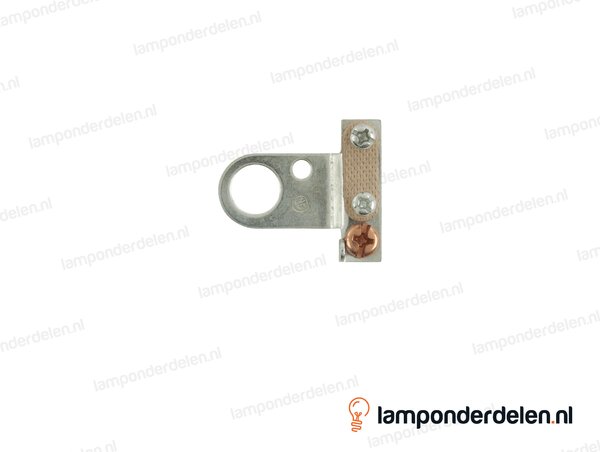 Trekontlaster metaal met aardingslip en gat 10,5 mm - geschikt voor plat snoer