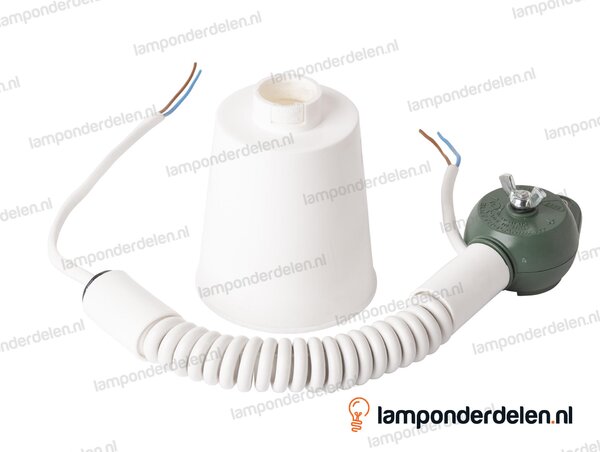 Trekpendel kunststof wit - lengte 25 tot 100 cm