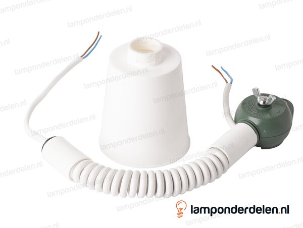 Trekpendel kunststof wit - lengte 25 tot 100 cm