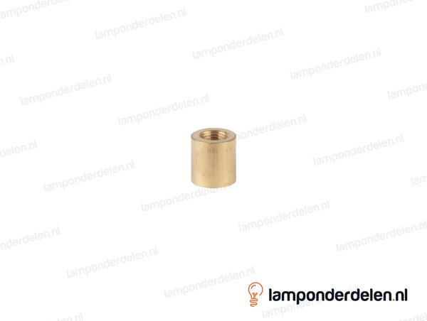 Verloopmof messing - hoogte 16 mm - van binnendraad M13x1 naar binnendraad M10x1