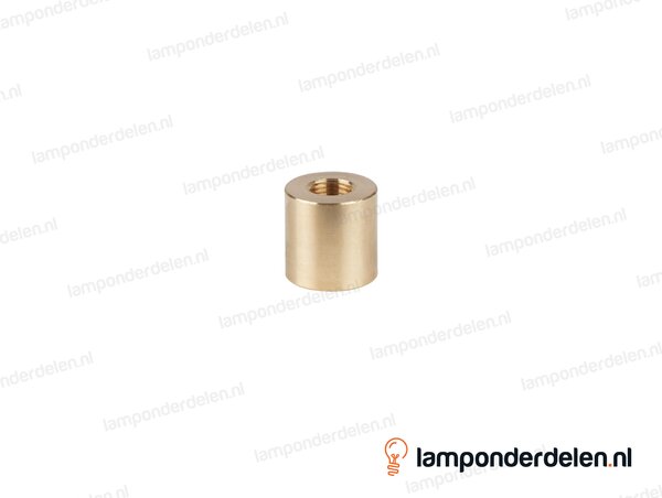 Verloopmof messing - hoogte 20 mm - van binnendraad 3/8 gas naar binnendraad M10x1