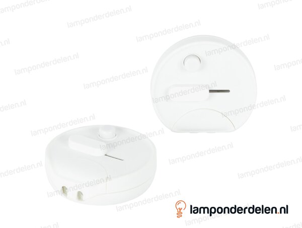 Vloerdimmer kunststof wit LED - 4 tot 25 watt - maximaal vier LED lampen