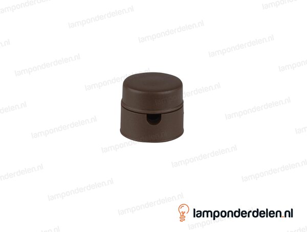 Wand en plafond snoerbevestiging kunststof bruin 2-delig