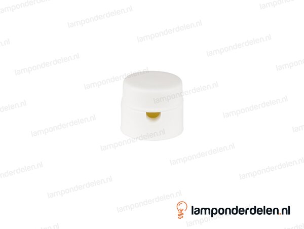 Wand en plafond snoerbevestiging kunststof wit 2-delig