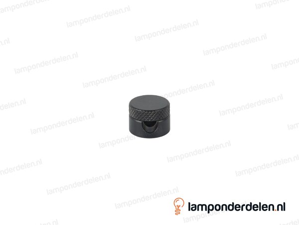 Wand en plafond snoerbevestiging messing zwart 2-delig