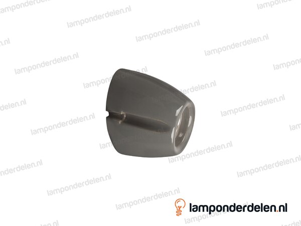Wandfitting E27 porselein grijs
